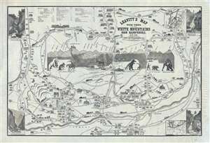 1888 Leavitt Pictorial Map of the White Mountains