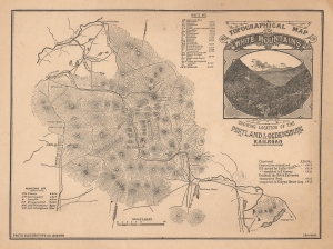 1879 Suwerkrop Topographical Map of the White Mountains, New Hampshire