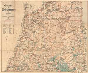 1903 Walker Map of the White Mountains, New Hampshire