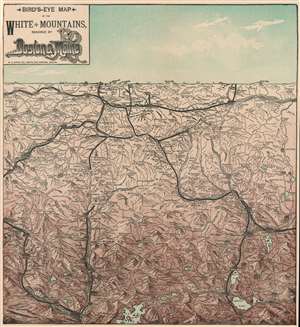 1896 Boston and Maine Railroad Bird's Eye View of the White Mountains