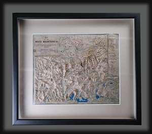 1872 Snow / Bradlee Raised Relief Map of the White Mountains, New Hampshire