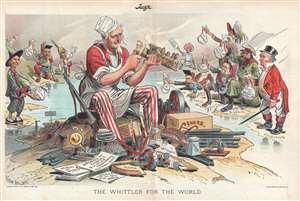 1899 Gillam Political Cartoon Highlighting American International Trade