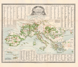 1871 Hamm Wine Production Map of Europe