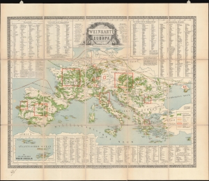 1871 Hamm Wine Production Map of Europe