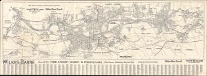 1974 Dansbury Wall Map of Wilkes-Barre and Wyoming Valley, Pennsylvania