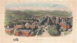 1906 Richard Rummell Bird's-Eye View of Williams College, Massachusetts