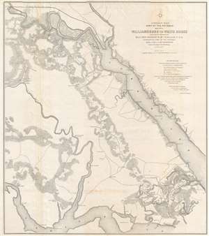 1862 Abbot Map of the Peninsula Campaign during the American Civil War