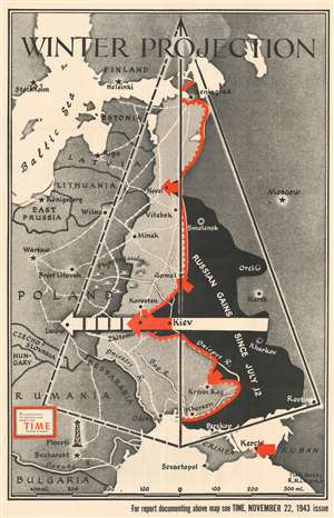 1943 Chapin Map of Eastern Europe during World War II