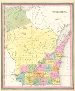 1846 Mitchell Map of Wisconsin (First Edition!)