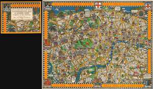 1928 Macdonald Gill Pictorial Wonderground Map of London