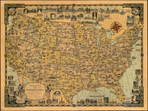 1941 Pictorial Map of the United States