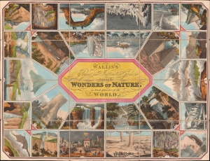1818 Wallis Game Map of the World: Wonders of Nature
