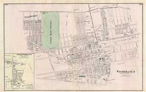 1873 Beers Map of Woodhaven, Queens, New York City, New York
