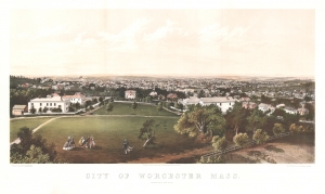 1864 Bachelder / Tarr View of Worcester, Massachusetts