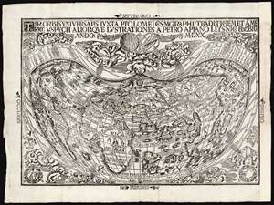 1520 Apianus Cordiform Map of the World