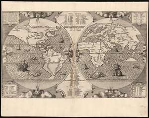 1572 Arias Montanus Map of the World
