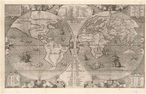 1572 Arias Montanus Map of the World