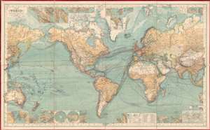 1882 Berghaus Wall Map of the World