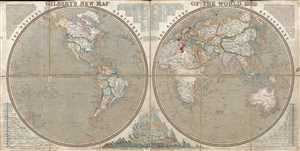 1839 Gilbert World Map (Comparative Mountains Rivers, Republic of Texas)