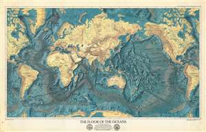 1977 Heezen and Tharp Bathymetric Map of the World