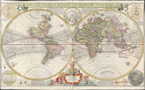 1709 / 1726 Herman Moll Map of the World