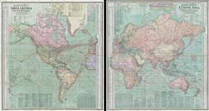 1907 Scarborough Map Company Map of the World w/Steamer Lines