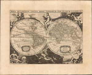 1660 / 1702 van Meurs / Vander Aa Map of the World