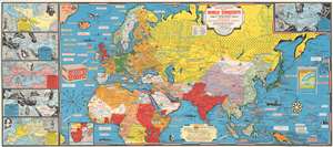 1944 Turner Map of Europe, Africa, and Asia During World War II