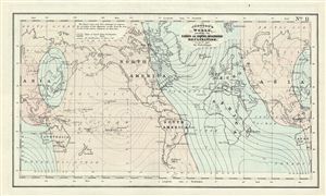 1858 Johnson Map of the World's Magnetic Curves