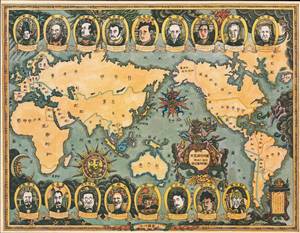 1979 Asahi Shimbun Japanese Manga Pictorial World Map