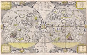 1571 Arias Montanus Map of the World (First map to show Australia?)