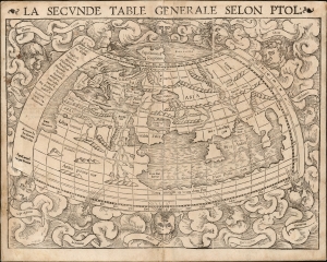 1540 / 1568 Münster Map of the World According to Ptolemy