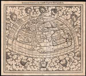 1614 Münster Map of the World According to Ptolemy