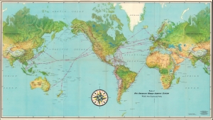 1952 Pan American World Airways System Map