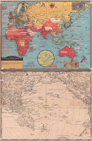 1943 Stanley Turner Map of the World during World War II