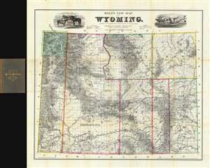 1884 Holt Map of Wyoming Territory - finest commercial map of Wyoming