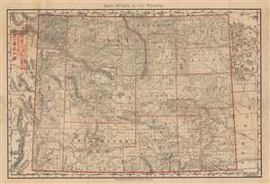 1895 Rand McNally Wyoming Pocket Map