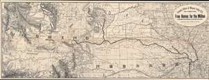 1886 Rand McNally Railroad Map of Wyoming and Nebraska