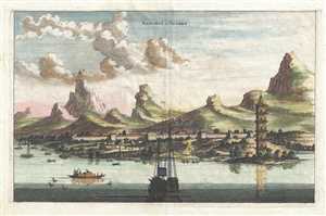 1670 Van Der Aa Map or View of Suzhou, China