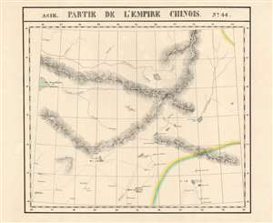 1827 Vandermaelen Map of Xinjiang, China, Kazakhstan, and Mongolia