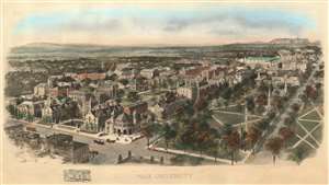 1906 Richard Rummell View of Yale Univeristy, New Haven, Connecticut