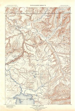 1904 USGS Topographic Map of Canyon, Yellowstone National Park