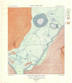1904 USGS Geologic Map of Excelsior Geyser Basin, Yellowstone National Park