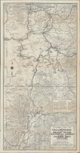 1930 Auto Club Map of Yellowstone and Grand Tetons, Wyoming