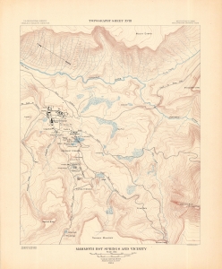 1904 U.S.G.S. Topographic Map of Mammoth Springs, Yellowstone National Park