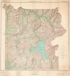 1964 U.S. Geological Survey Map of Yellowstone National Park