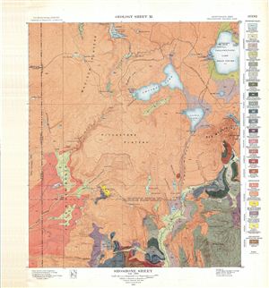 1904 USGS Geologic Map of Shoshone, Yellowstone National Park