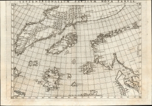 1561 / 1564 Ruscelli Edition of Nicolo Zeno's Map of the North Atlantic