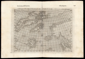 1574 / 1599 Ruscelli Edition of Nicolo Zeno's Map of the North Atlantic