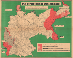 1919 Gea Verlag Propaganda Map of Germany After the Treaty of Versailles